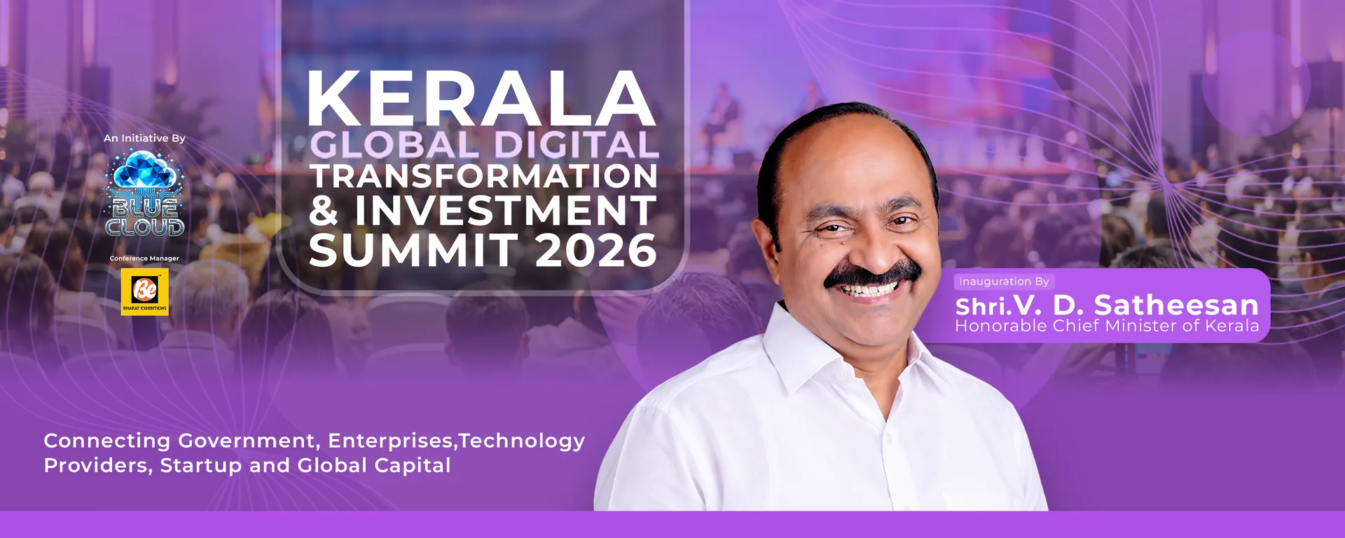 KGDTIS 2026 poster: Kerala Global Digital Transformation & Investment Summit 2026, an initiative by Blue Cloud